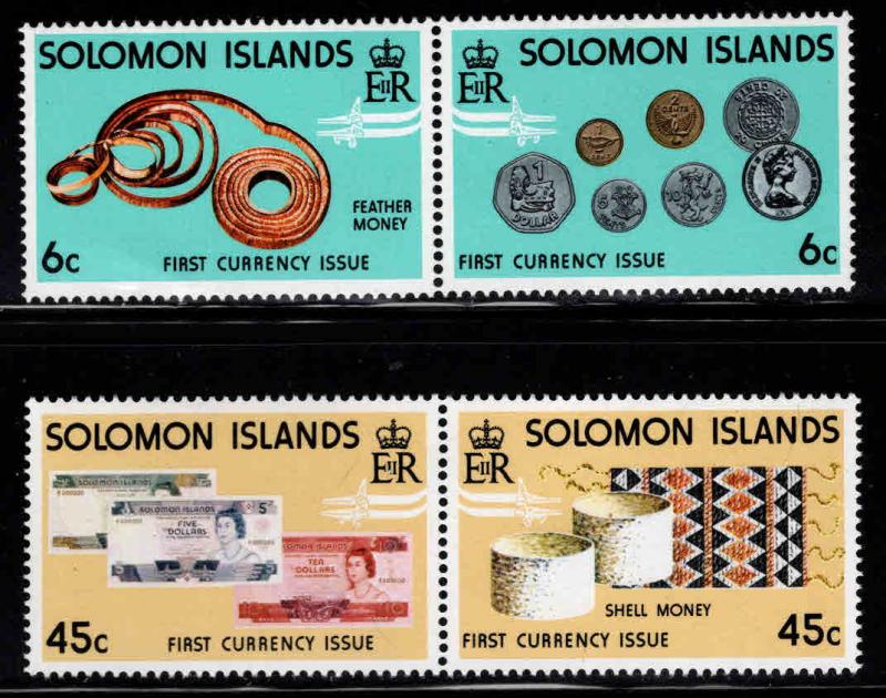 British Solomon Islands Scott 360-363 MNH** currency and coins on stamp pairs