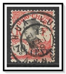 Indo-China #69 Annamite Girl Surcharged Used
