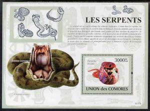 Comoro Islands MNH S/S Snakes 2009