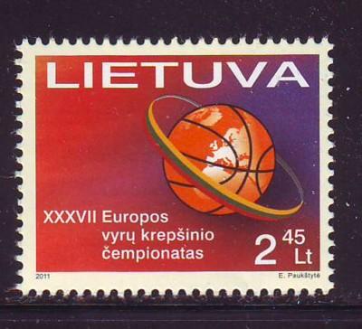 Lithuania Sc 932 2011 Basket Ball Championship stamp mint NH