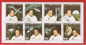 Equatorial Guinea  CTO   sheet of 8 Astronauts    Free S/H  