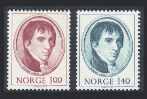 Norway Birth Centenary of Jacob Aall industrialist 2v 1973 MNH SG#704-705