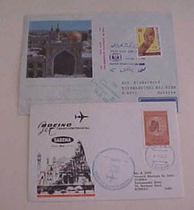 IRAN  2 FLIGHTS 1967 CACHETED