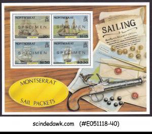 MONTSERRAT - 1986 SAIL PACKETS / SHIPS - MIN/SHT MNH SPECIMEN