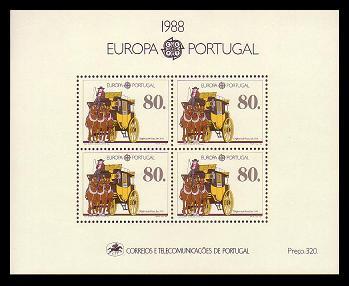 Portugal Europa Transport and Communications MS issue 1988 SG#MS2105