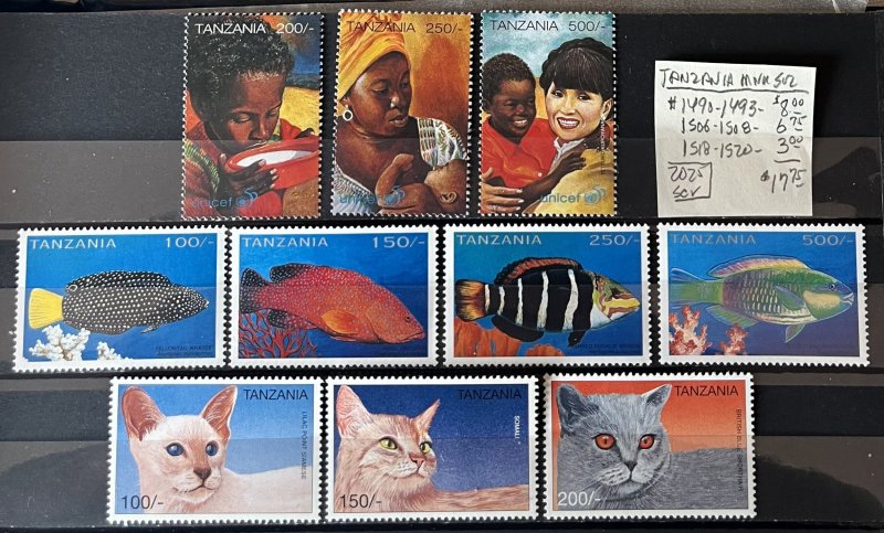Tanzania MNH Selection #1490//1520- SCV=$17.75