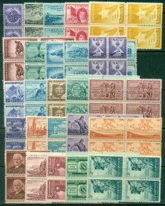 25 DIFFERENT SPECIFIC 3-CENT BLOCKS OF 4, MINT, OG, NH, GREAT PRICE! (26)