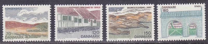 Denmark # 616-619, Landscapes, Mint LH, 1/2 Cat.