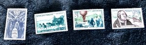France Scott# B257 B266 B293 B302 journee du timbre 1951 1952 1955 1956 MNH