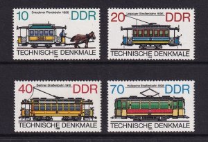 German Democratic Republic DDR #2538-2541 MNH 1986 Trams and streetcars