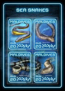 Z08 MLD18505a Maldives 2018 Sea snakes MNH ** Postfrisch