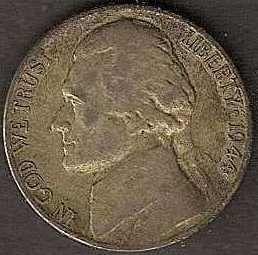 1944-P - Jefferson Nickel - XF