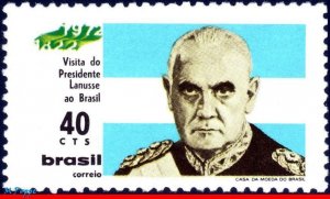 1214 BRAZIL 1972 VISIT ALEJANDRO A.LANUSSE, PRESIDENT ARGENTINA, MI# 1308, MNH