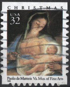 SC#3112 32¢ Madonna & Child Booklet Single (1996) Used