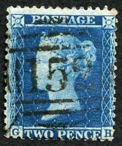 SG34 2d Star (GH) wmk large crown perf 14