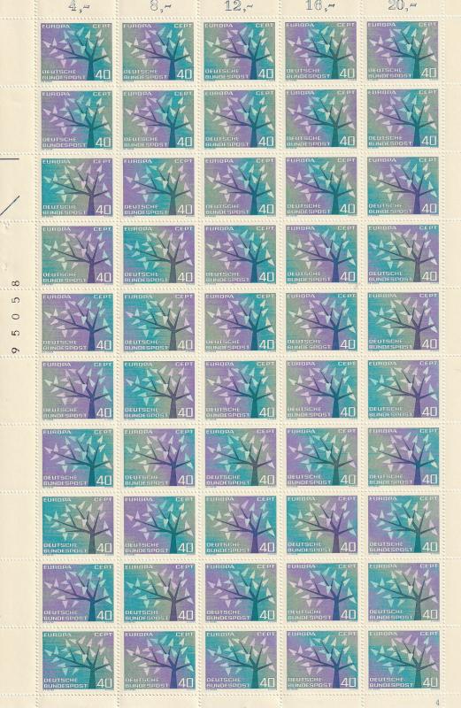 #844-45 Germany Europa Mint OGNH sheets of 50 -(COLOUR SHOWN NOT CORRECT)