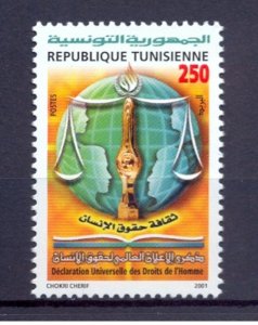 2001- Tunisia- World Day for Human Rights - Complete set 1v. MNH** 