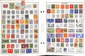 Great Britain Stamp Collection on 45 Harris Pages, 1840-1983 (BI)