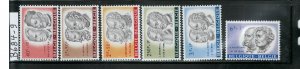 -BELGIUM 1961 ART CHARITY,MNH, #B684 - 689, $14.75