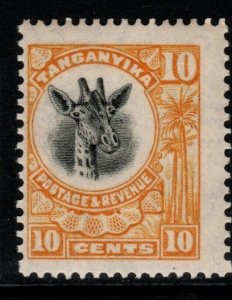 TANGANYIKA SG90 1925 10c BLACK & ORANGE-YELLOW MNH