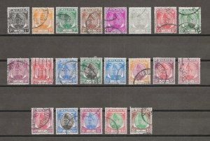 MALAYA/SELANGOR 1949 SG 90/110 USED Cat £32