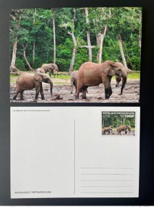 2019 Central African Republic Mi. 8630 Stationery Whole Elephant Elephant Wildlife-