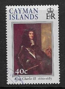 CAYMAN ISLANDS SG912 2000 40c KING  CHARLES 11 FINE USED