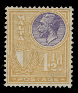 MALTA GV SG164, 4½d lavender & ochre, M MINT.