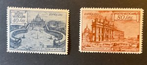 Vatican City Sc# E11-E12 (E11-12) MNH (Mint Never Hinged) NH  Perf 13.5x14