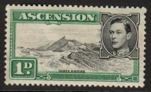 Ascension KGVI 1938 1d Black Green SG39d Mint Hinged