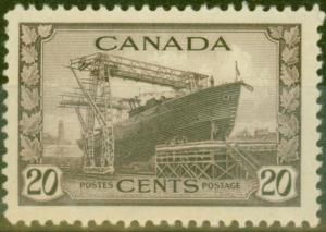 Canada 1942 20c Chocolate SG386 V.F MNH