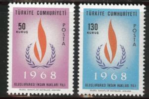 TURKEY Scott 1761-1762 MNH** 1968 stamp set