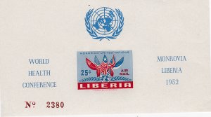 Liberia # C70a, World Health Conference, IMPERF, Mint NH 1/2 Cat.