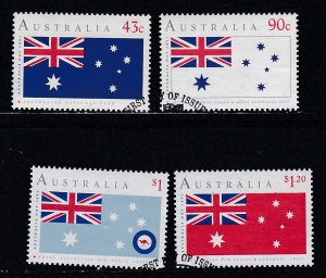 Australia # 1199-1202, Australian Flags, Used, 1/2 Cat.