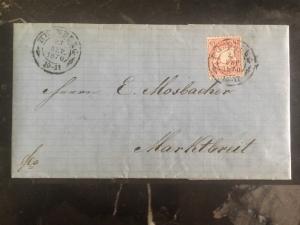 1870 Nuremberg Bavaria Germany Letter Cover