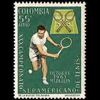 COLOMBIA 1963 - Scott# C454 Tennis Set of 1 LH