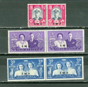 SOUTH WEST AFRICA 1947 ROYAL VISIT  #156-158 SET MNH...$0.90