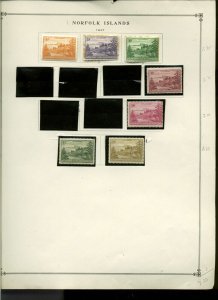 Collection, Norfolk Islands Part A Scott Page, 1947/1983, Cat $199, Mint & Used