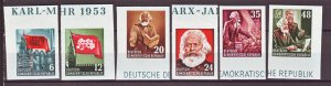 J22241 Jlstamps 1953 germany ddr set mnh from #144a s/s karl marx