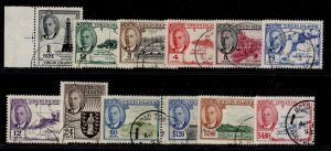 BRITISH VIRGIN ISLANDS GVI SG136-147, 1952 complete set, FINE USED. Cat £80. CDS