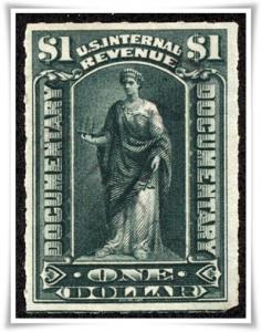 R173 $1.00 Documentary Stamp (1898) Used