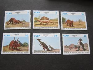 Cuba 1987 Sc 2954-59 dinosaur set MNH