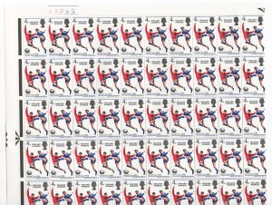 GB 1966 England Winner complete dot sheet of 120 incl the listed varieties cat