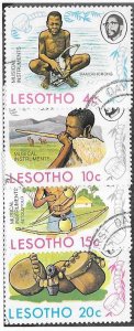 Lesotho #174-177 Musical Instruments (U) CV $1.30