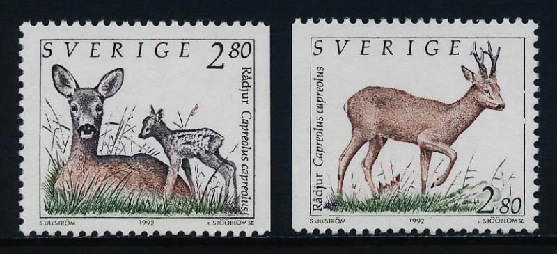 Sweden 1920-1 MNH Animals, Deer