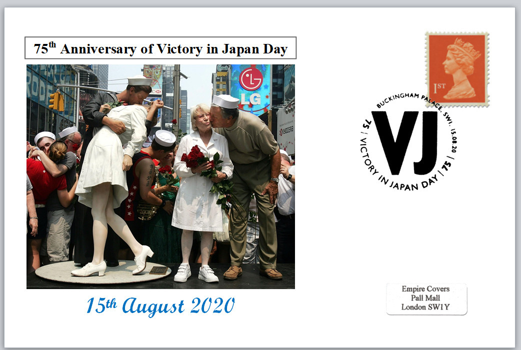 2020 75th anniversary victory in japan vj day ww2 wwii postal card 4