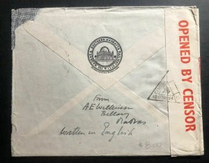 1949 Madras India Censored Railway Co Cover To Enniskerry Ireland