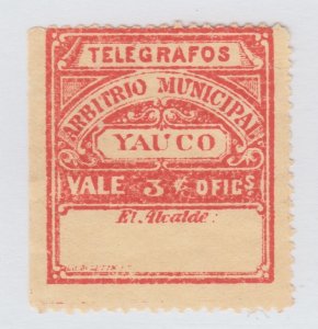 Puerto Rico Telegraph Revenue fiscal Cinderella stamp 10-12-33 tnx as seen