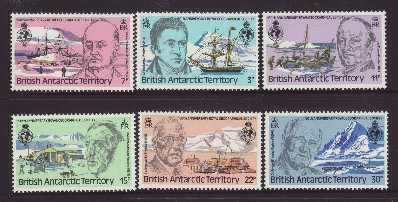 1980 Br Antarctic Terr Royal Geo Society Set Unmounted Mint SG93/98