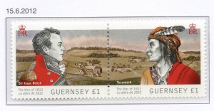 Guernsey 2012 Bicentenary of 1812 War Set Set SG1427/1428 Unmounted Mint